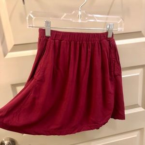 Garnet/Crimson mini skirt
